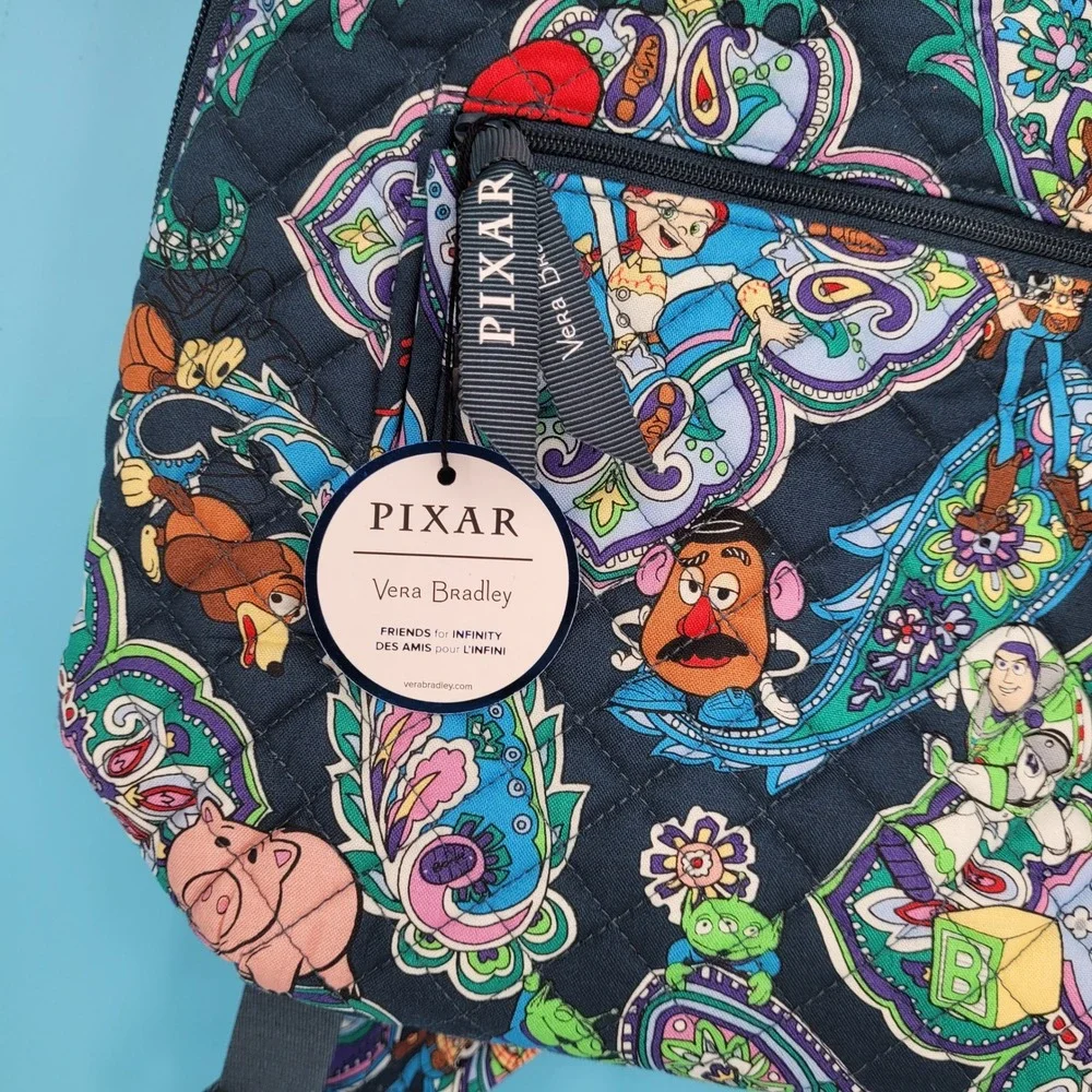 New Vera Bradley Disney Pixar Toy Story Small Backpack Womens NWT Paisley